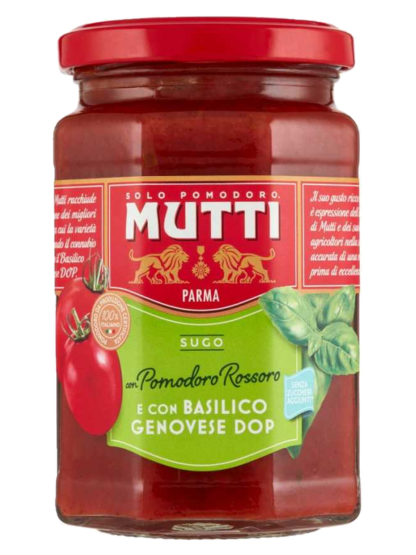 Mutti sauce tomate Rossoro au basilic génois AOP 280 g · bocal