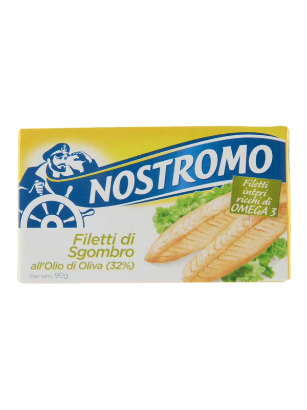 Nostromo filets de maquereau à l'huile d'olive 90 g · boîte