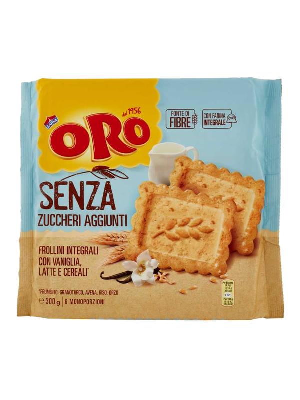Oro Saiwa biscuits sans sucres ajoutés 300 g · paquet
