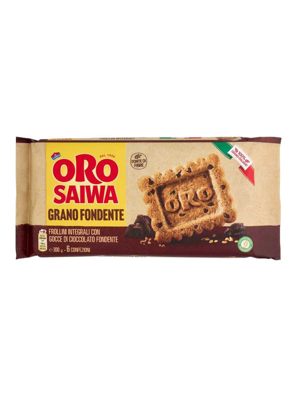 Oro Saiwa Grano Fondente complets aux pépites de chocolat noir 300 g · paquet