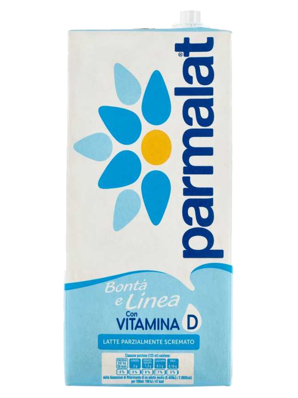 Parmalat lait demi-écrémé UHT 1 L · brique