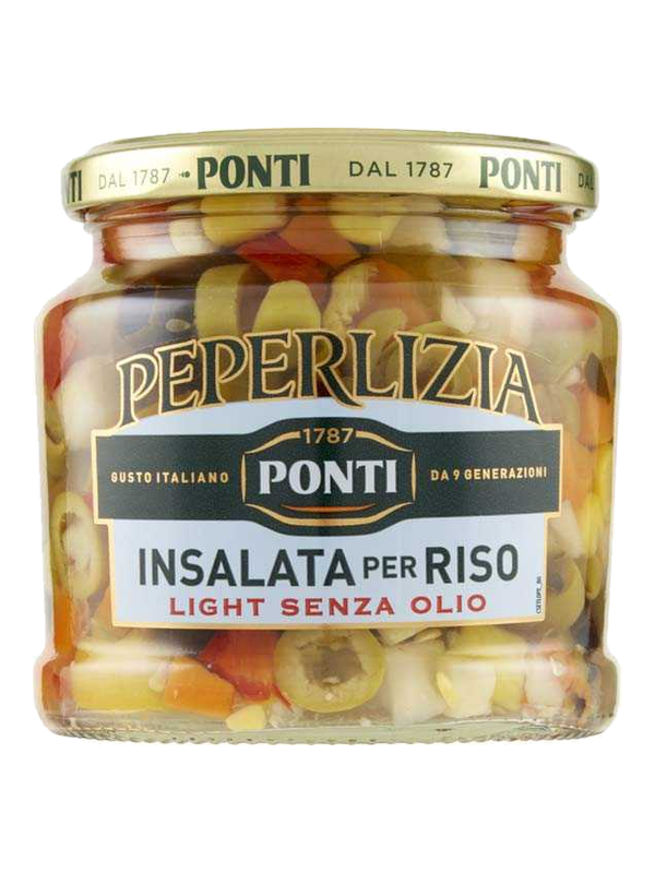 Ponti condiment pour salade de riz Peperlizia Light sans huile 350 g · bocal