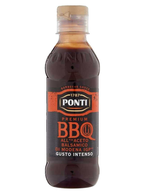 Ponti sauce barbecue au vinaigre balsamique de Modène IGP 250 g · bouteille