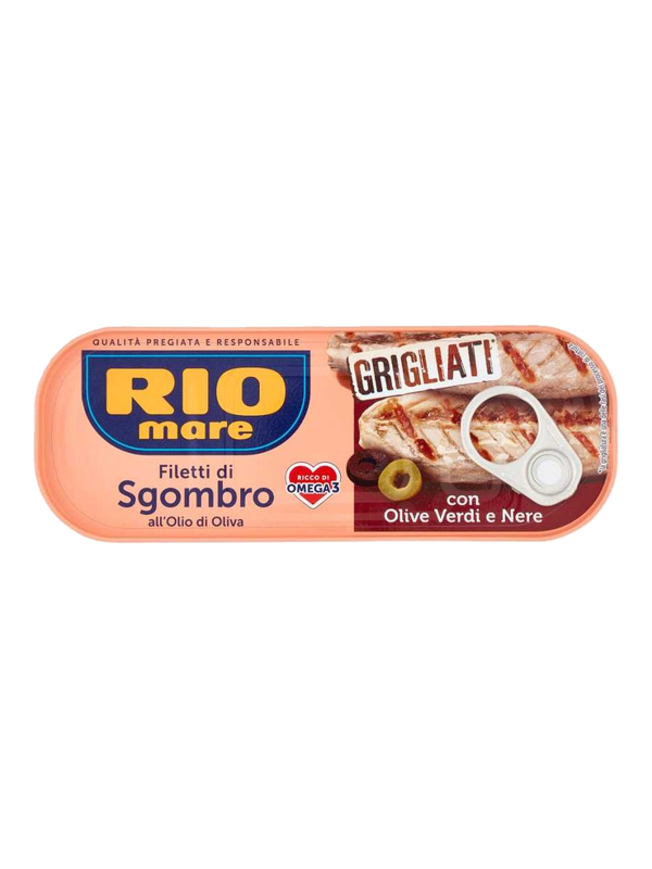 Rio Mare filets de maquereau grillés aux olives 120 g · boîte