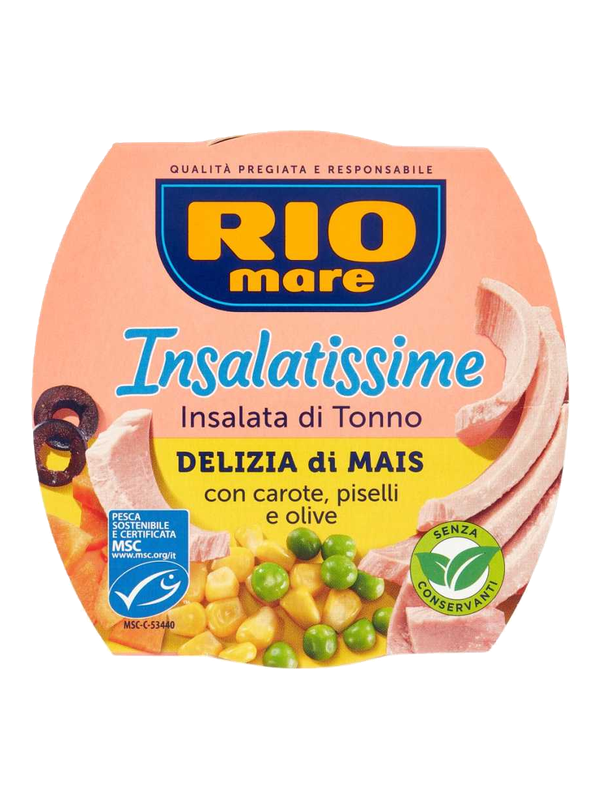 Rio Mare Insalatissime thon, maïs, carottes, petits pois et olives 160 g · boîte