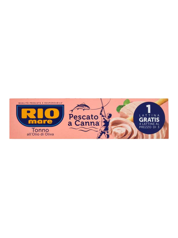Rio Mare thon à l'huile d'olive pêché à la canne 4 x 80 g · lot
