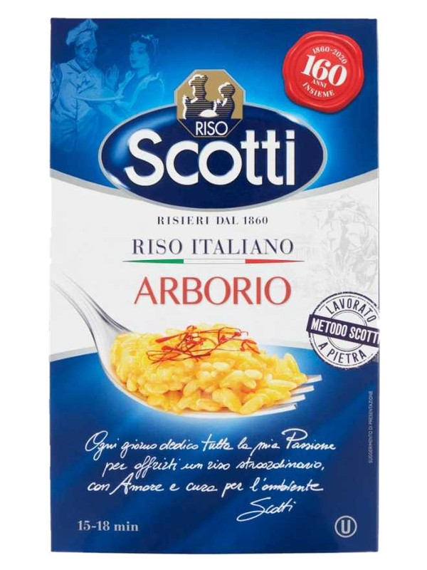 Riso Scotti riz Arborio 1 kg · boîte