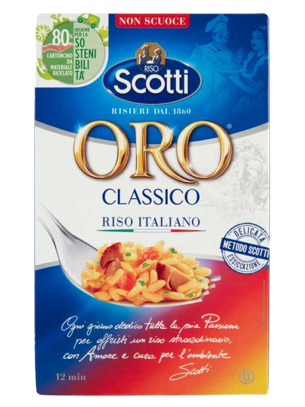 Riso Scotti riz Oro Classico pour risottos 1 kg · boîte