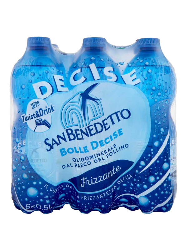 San Benedetto eau minérale gazeuse Fonte del Pollino 6 x 50 cl · pack