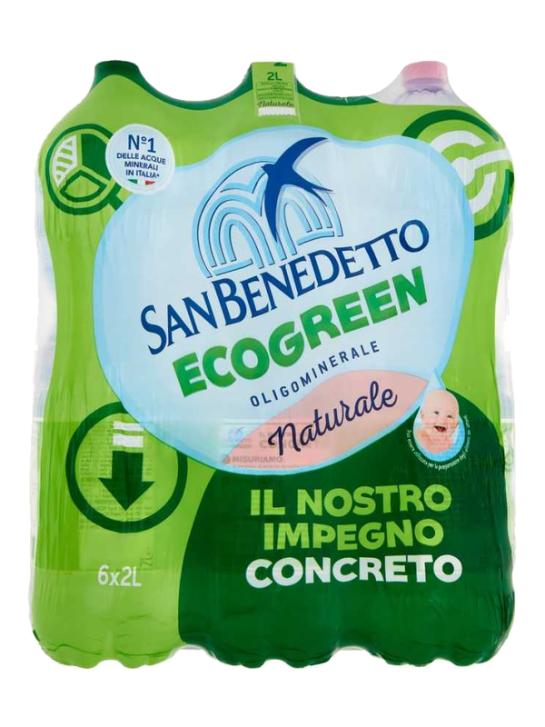 San Benedetto eau minérale plate Fonte del Pollino Ecogreen 2 L · bouteille