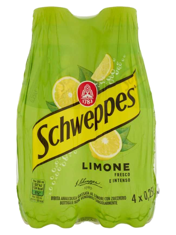Schweppes soda au citron 4 x 25 cl · lot