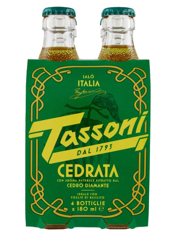 Tassoni soda au cédrat (cedrata) 4 x 18 cl · lot