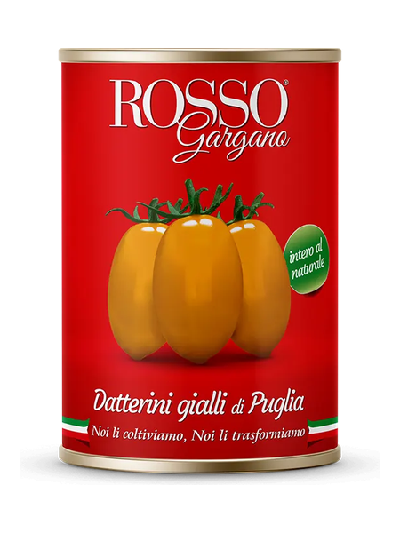Tomates datterini jaunes des Pouilles 400 g · boîte