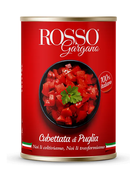 Tomates en dés des Pouilles 400 g · boîte